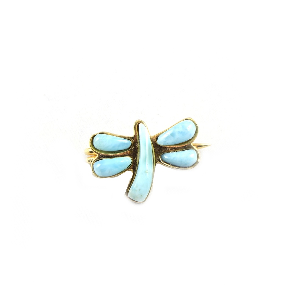 SMALL DORATO LARIMAR DRAGONFLY PIN