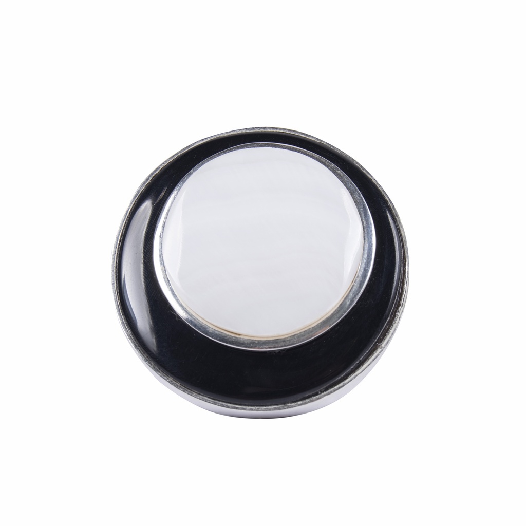 MEDIUM SILVER COW HORN AND MOTHER PEARL LUZ RING