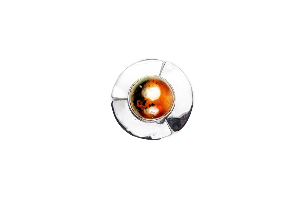 ELICE SILVER AMBER PENDANT
