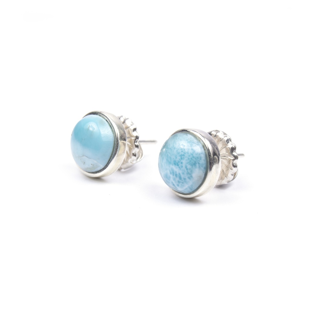 REDONDO SILVER LARIMAR SMALL EARRINGS