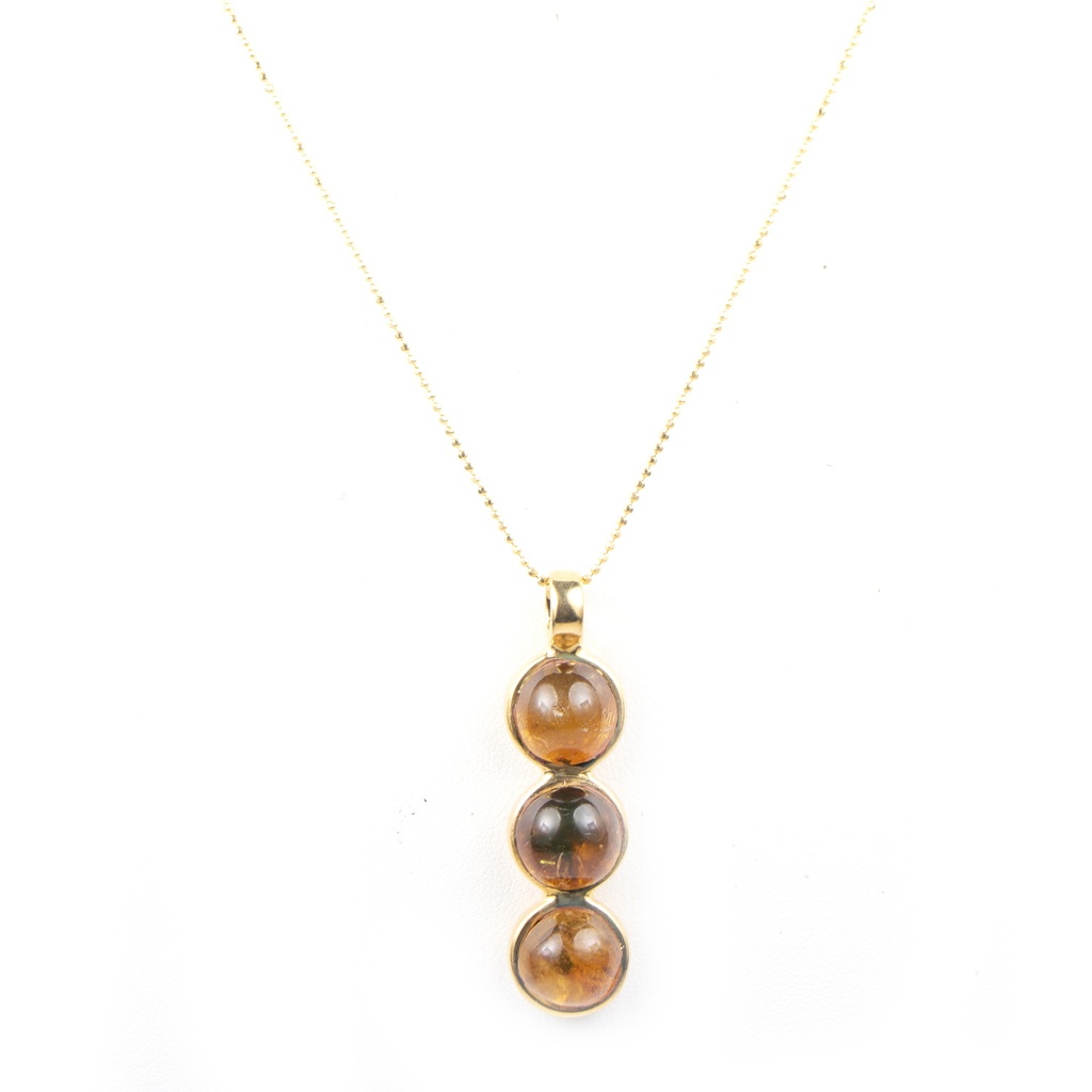 TRIO REDONDO DORATO AMBER NECKLACE
