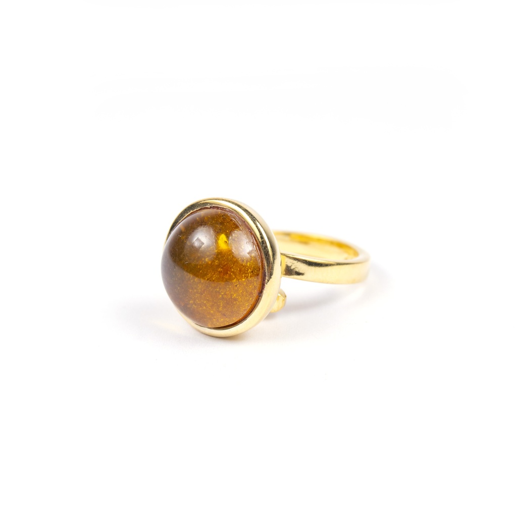REDONDO DORATO AMBER SMALL RING