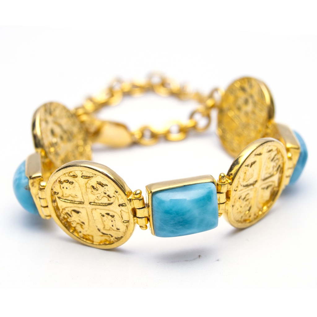 MONEDA DORATO LARIMAR SQUARE BRACELET