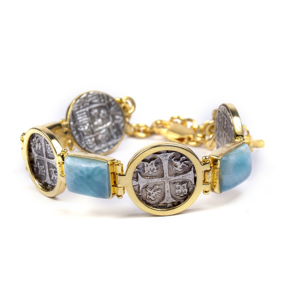 MONEDA DT/PT LARIMAR SQUARE BRACELET