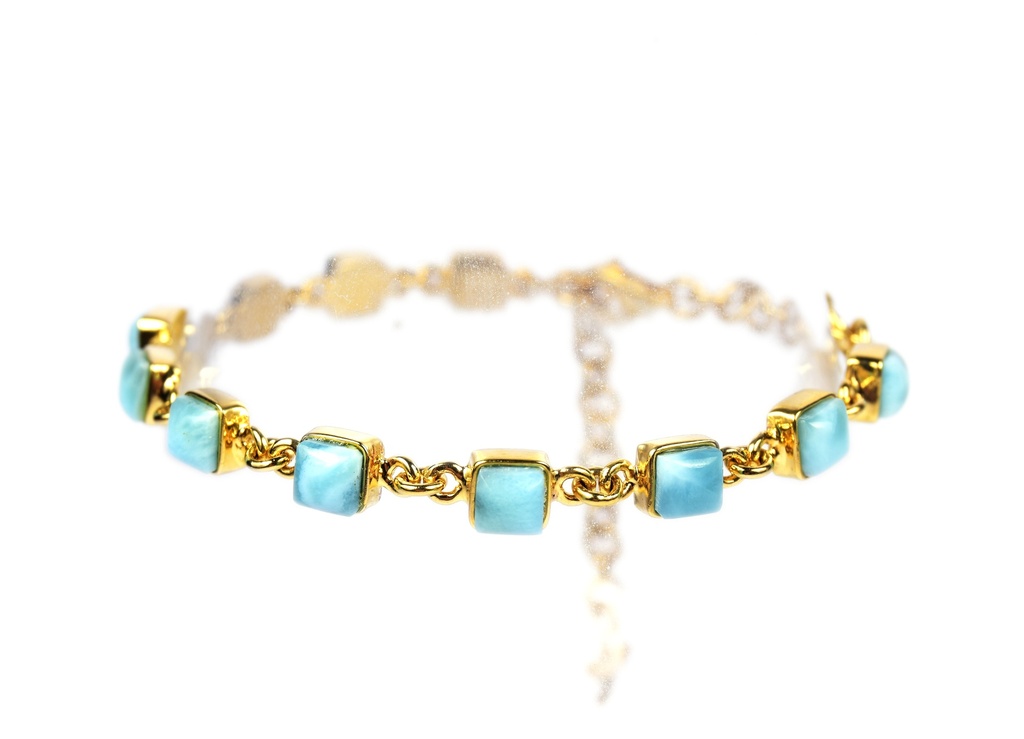 MINI SQUARE DORATO LARIMAR BRACELET