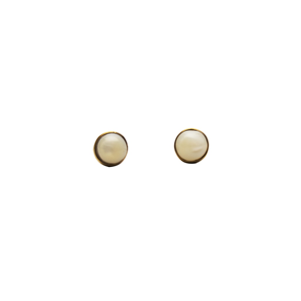 MINI ROUND DORATO MOTHER PEARL EARRINGS