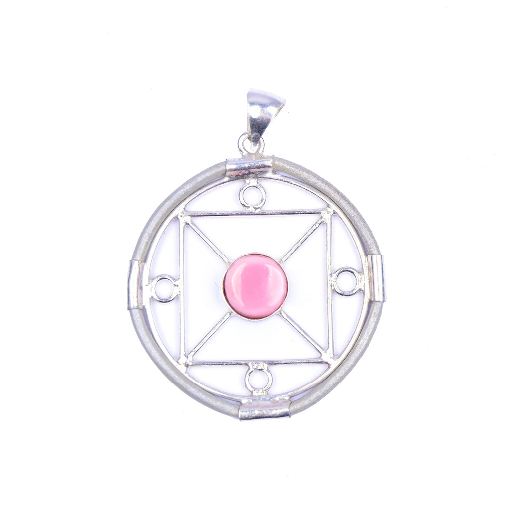 AUTO PIEL SILVER PINK SEA SHELL PENDANT