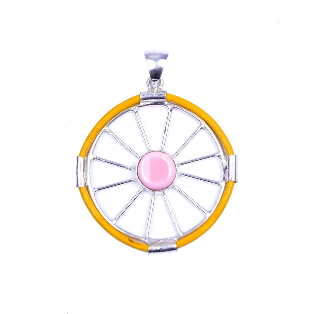 AUTO PIEL SILVER PINK SEA SHELL PENDANT
