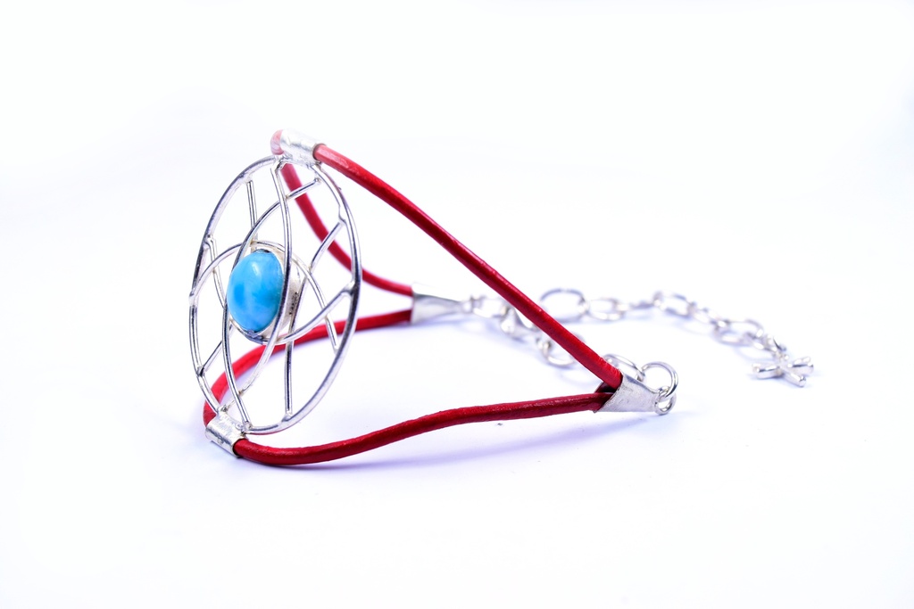 AUTO PIEL SILVER LARIMAR BRACELET