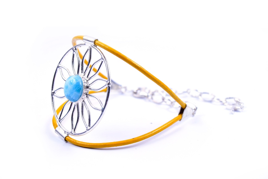 AUTO PIEL SILVER LARIMAR BRACELET