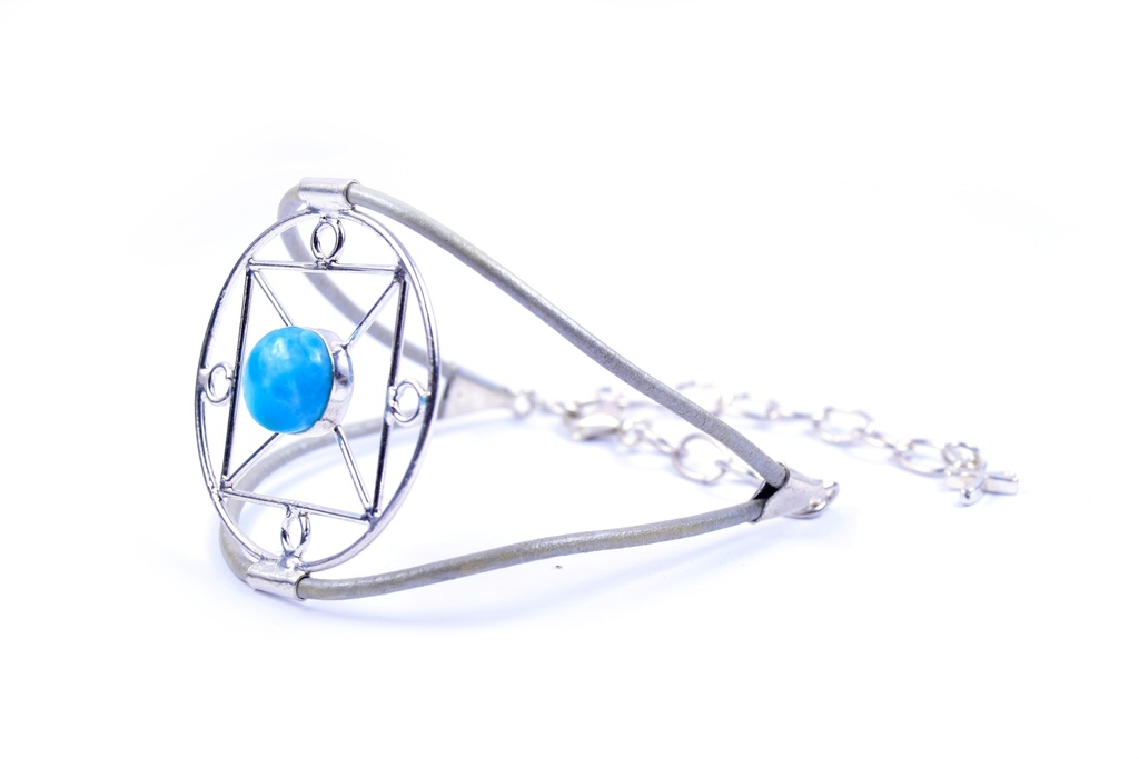 AUTO PIEL SILVER LARIMAR BRACELET