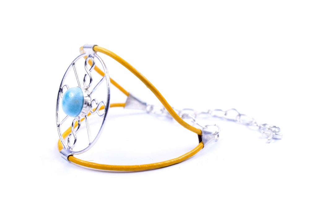 AUTO PIEL SILVER LARIMAR BRACELET