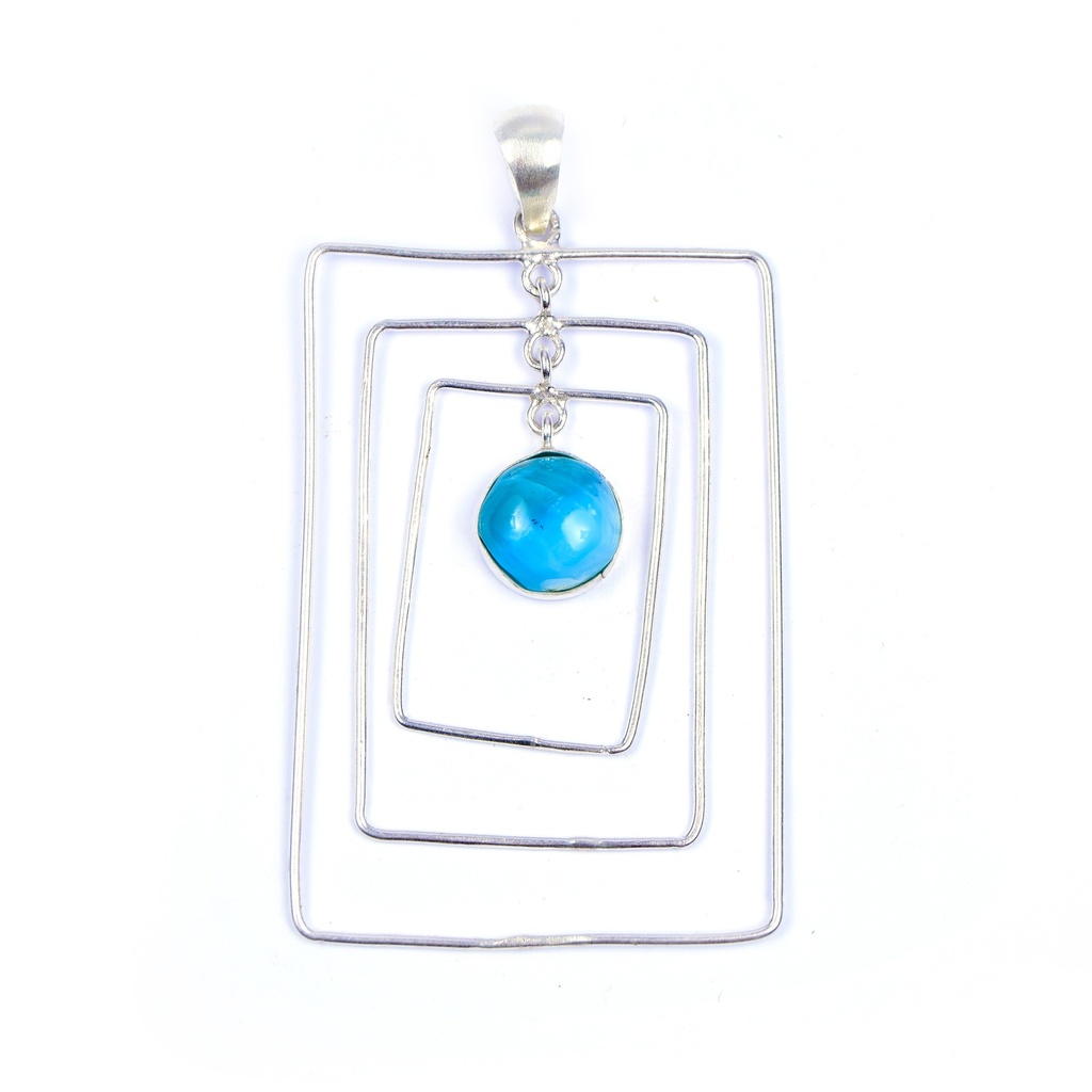 AUTO SILVER LARIMAR PENDANT