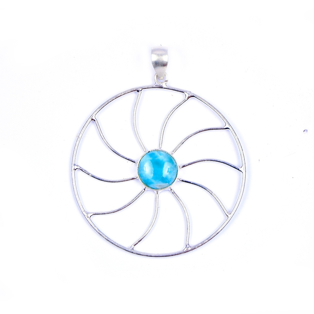AUTO SILVER LARIMAR PENDANT