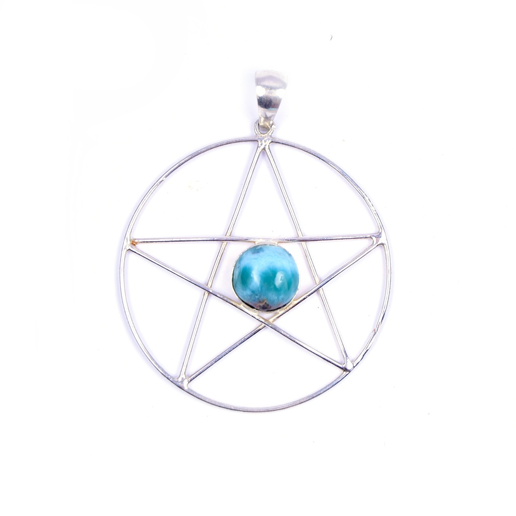 AUTO SILVER LARIMAR PENDANT