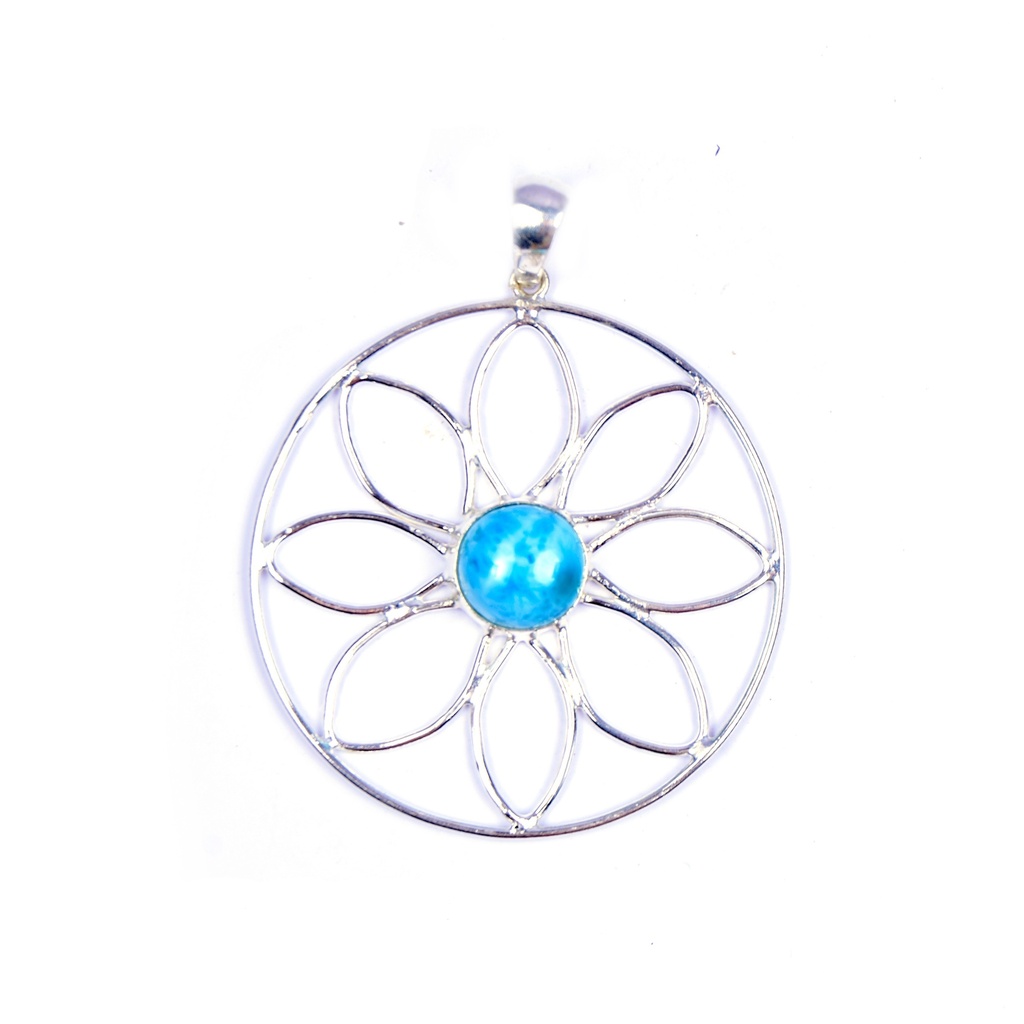 AUTO SILVER LARIMAR PENDANT
