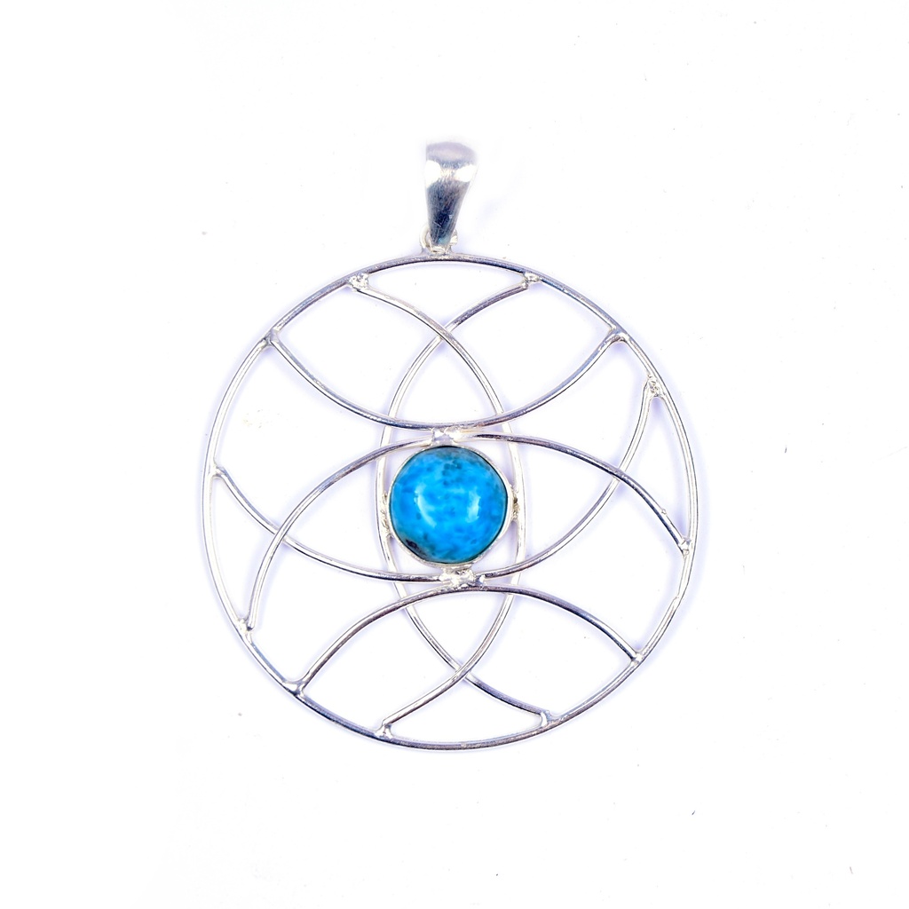 AUTO SILVER LARIMAR PENDANT
