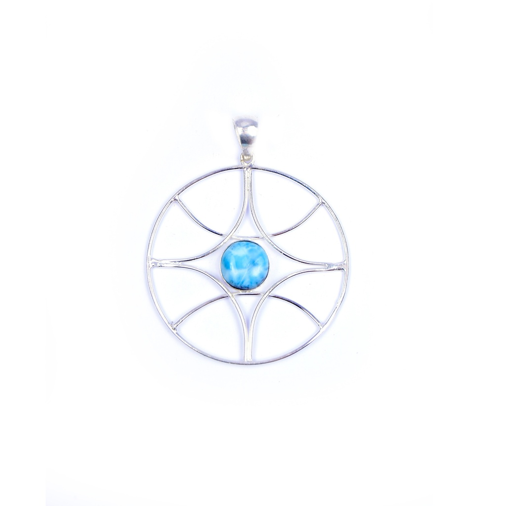 AUTO SILVER LARIMAR PENDANT