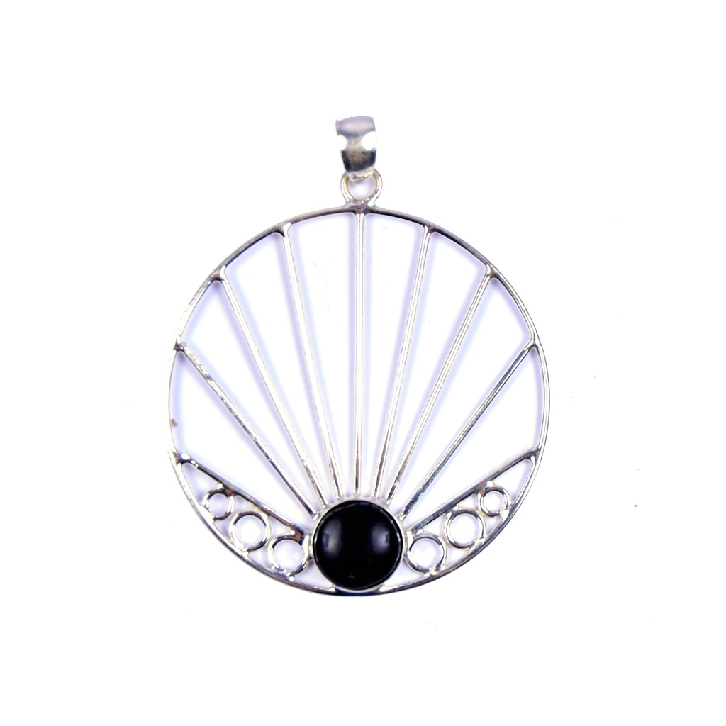 AUTO SILVER COW HORN PENDANT
