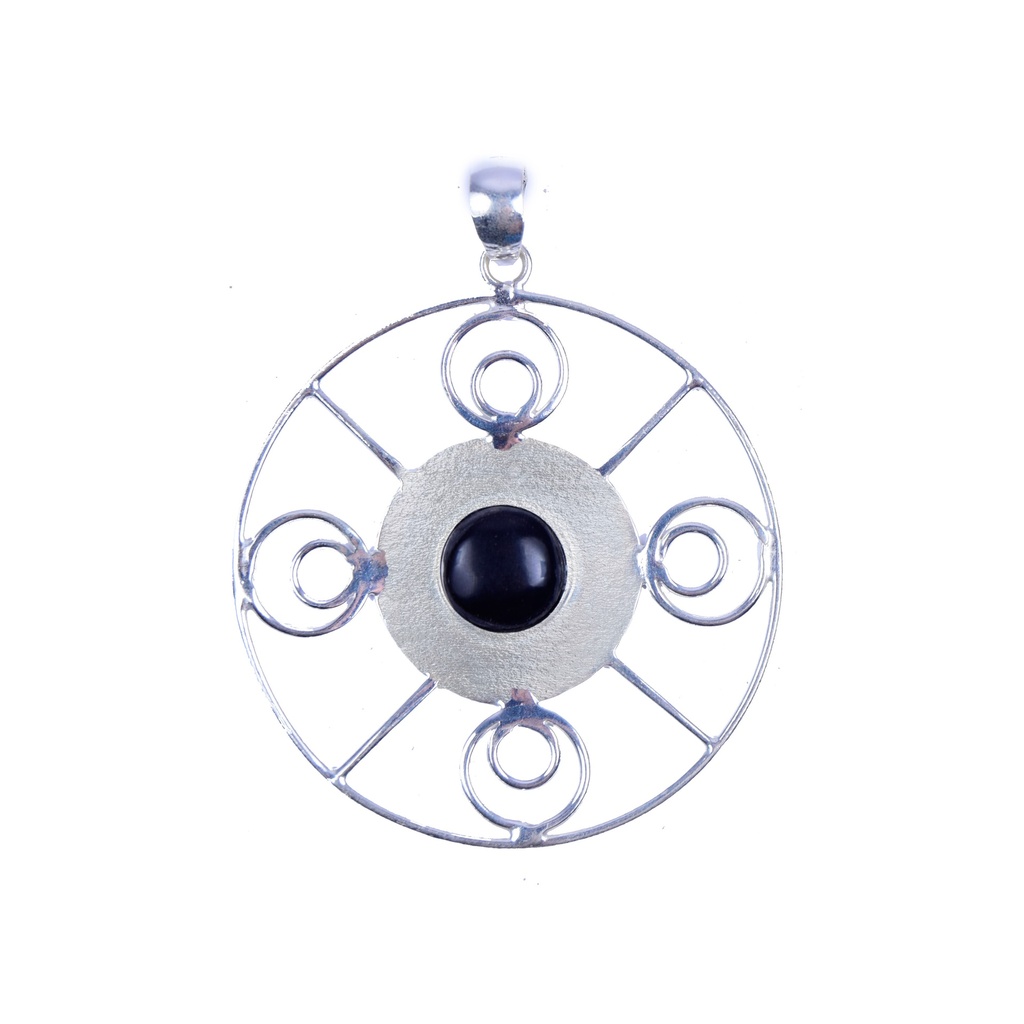 AUTO SILVER COW HORN PENDANT