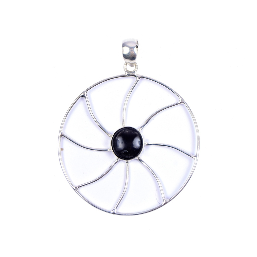AUTO SILVER COW HORN PENDANT
