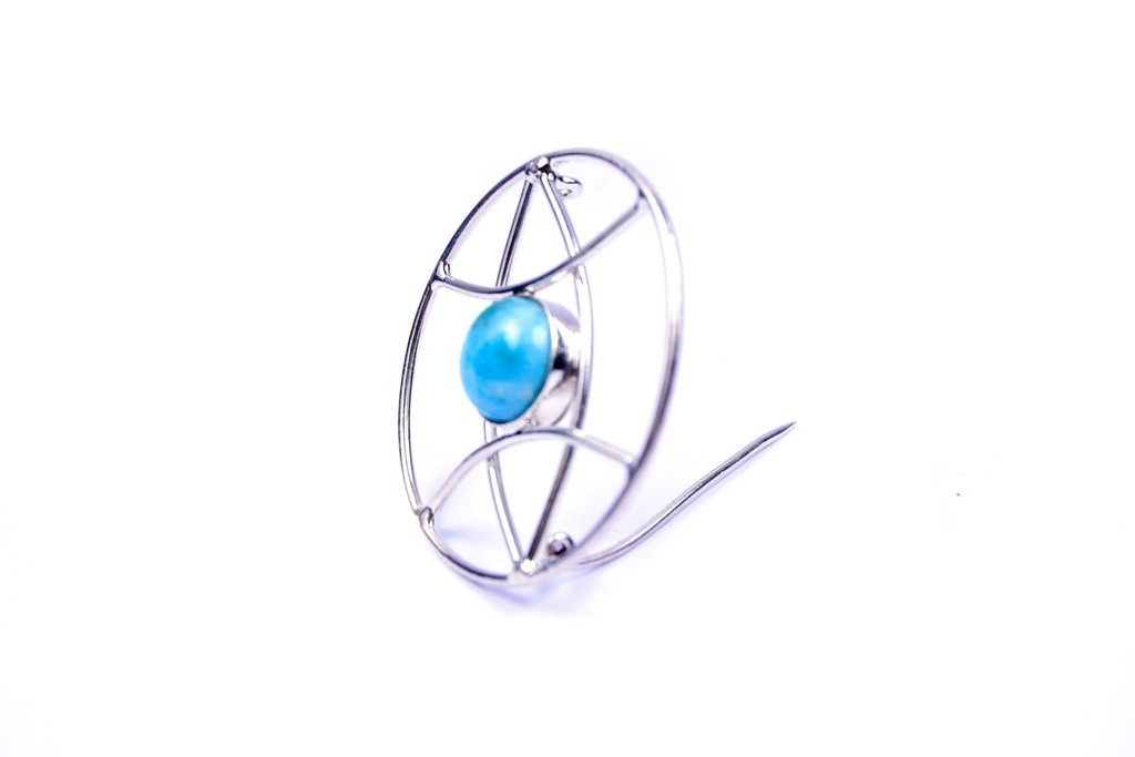 AUTO SILVER LARIMAR PIN