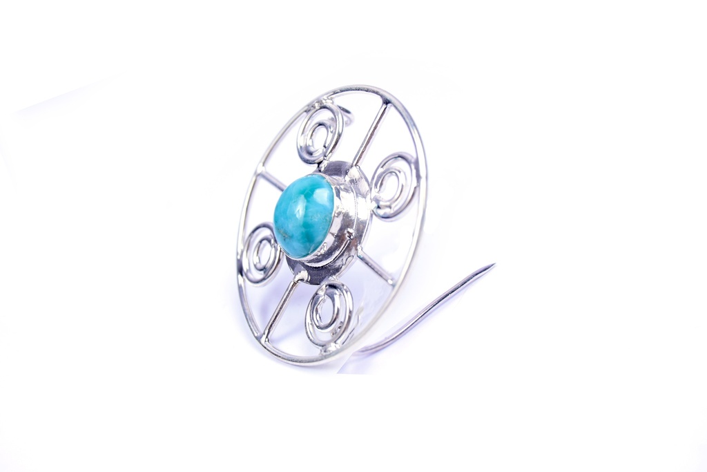 AUTO SILVER LARIMAR PIN