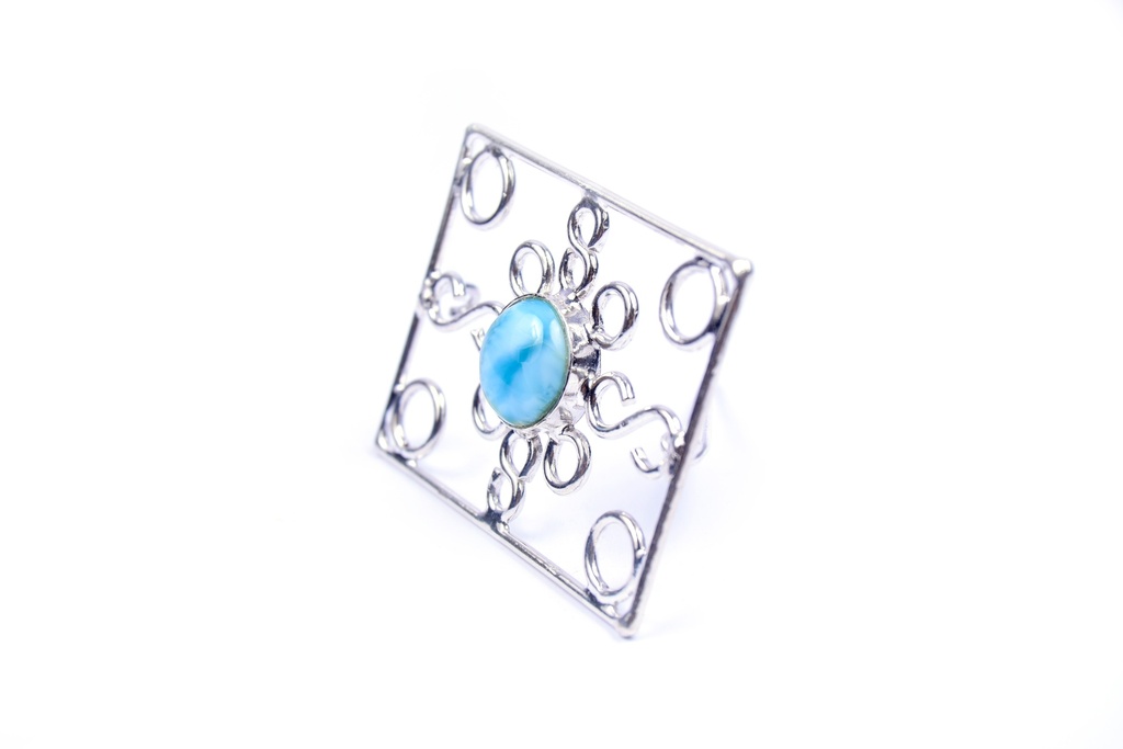 AUTO SILVER LARIMAR PIN
