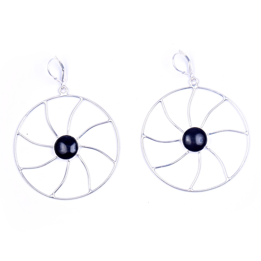 AUTO SILVER COW HORN EARRINGS