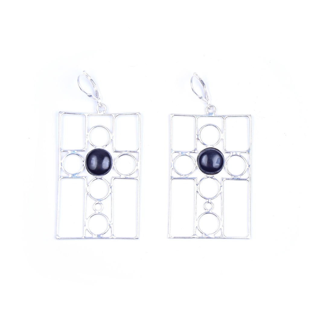 AUTO SILVER COW HORN EARRINGS