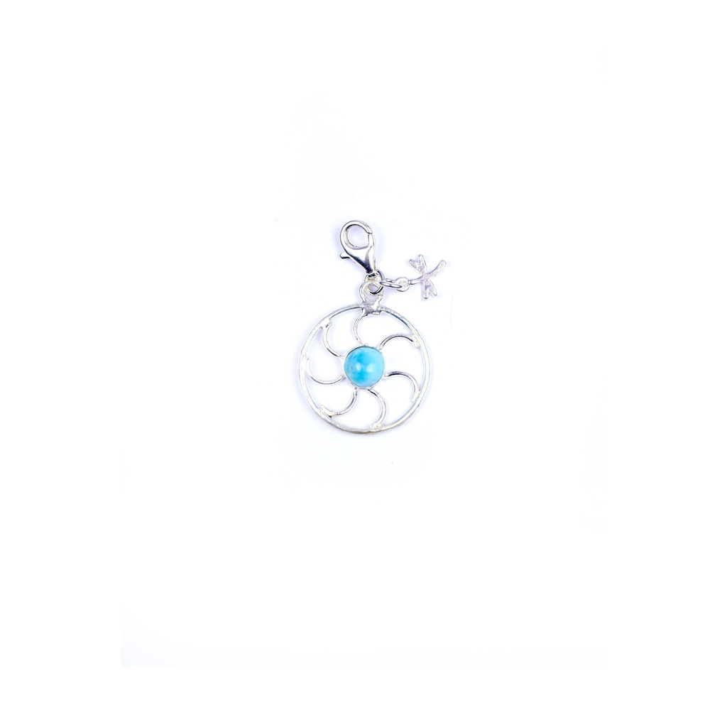 AUTO SILVER LARIMAR CHARM