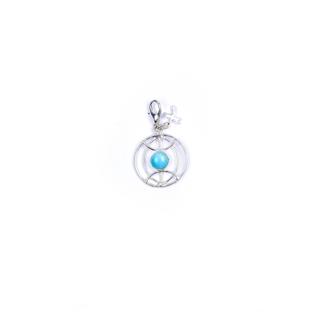 AUTO SILVER LARIMAR CHARM