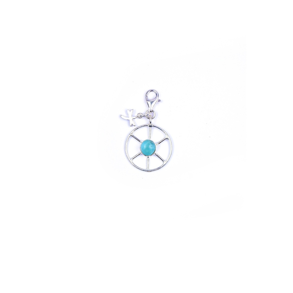 AUTO SILVER LARIMAR CHARM