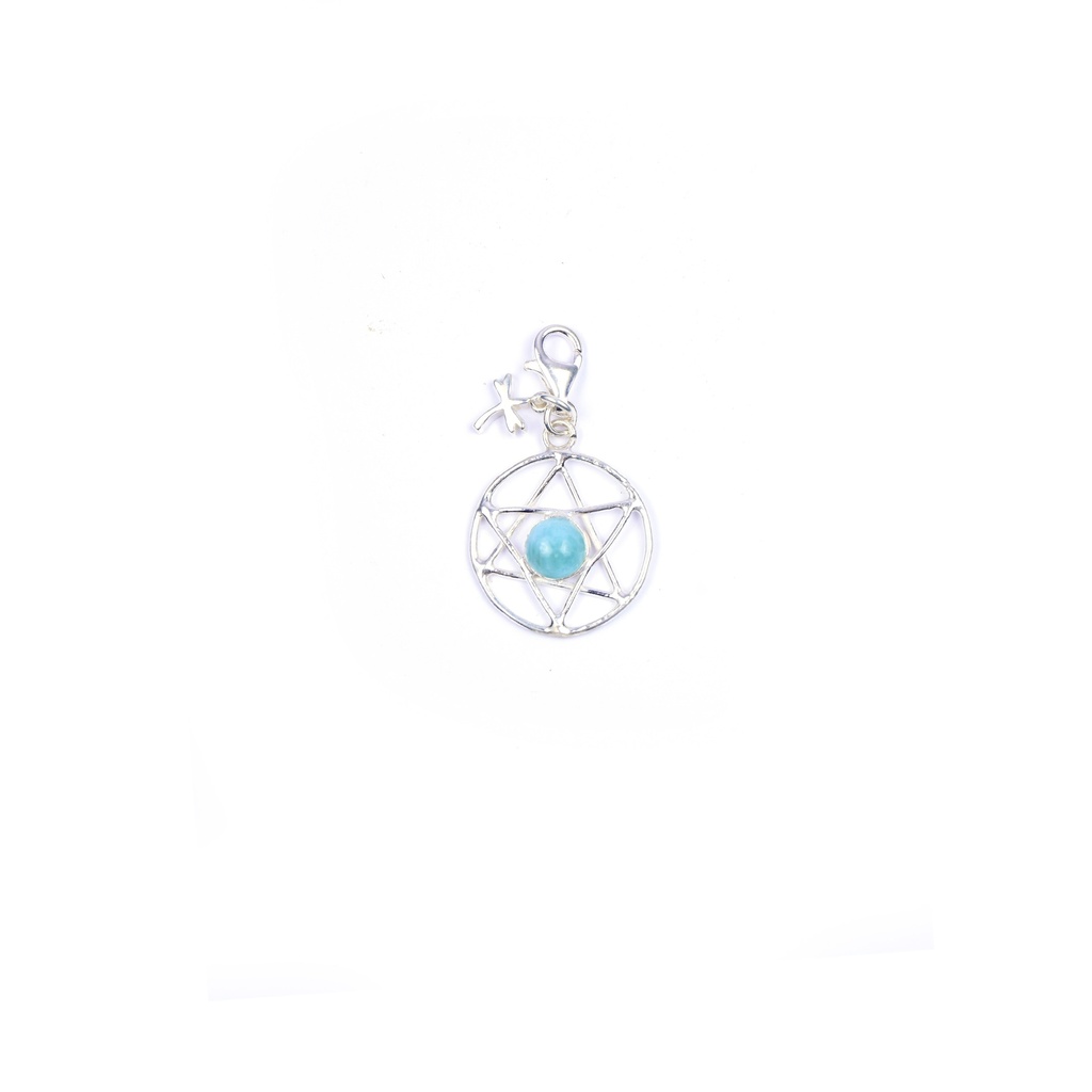 AUTO SILVER LARIMAR CHARM
