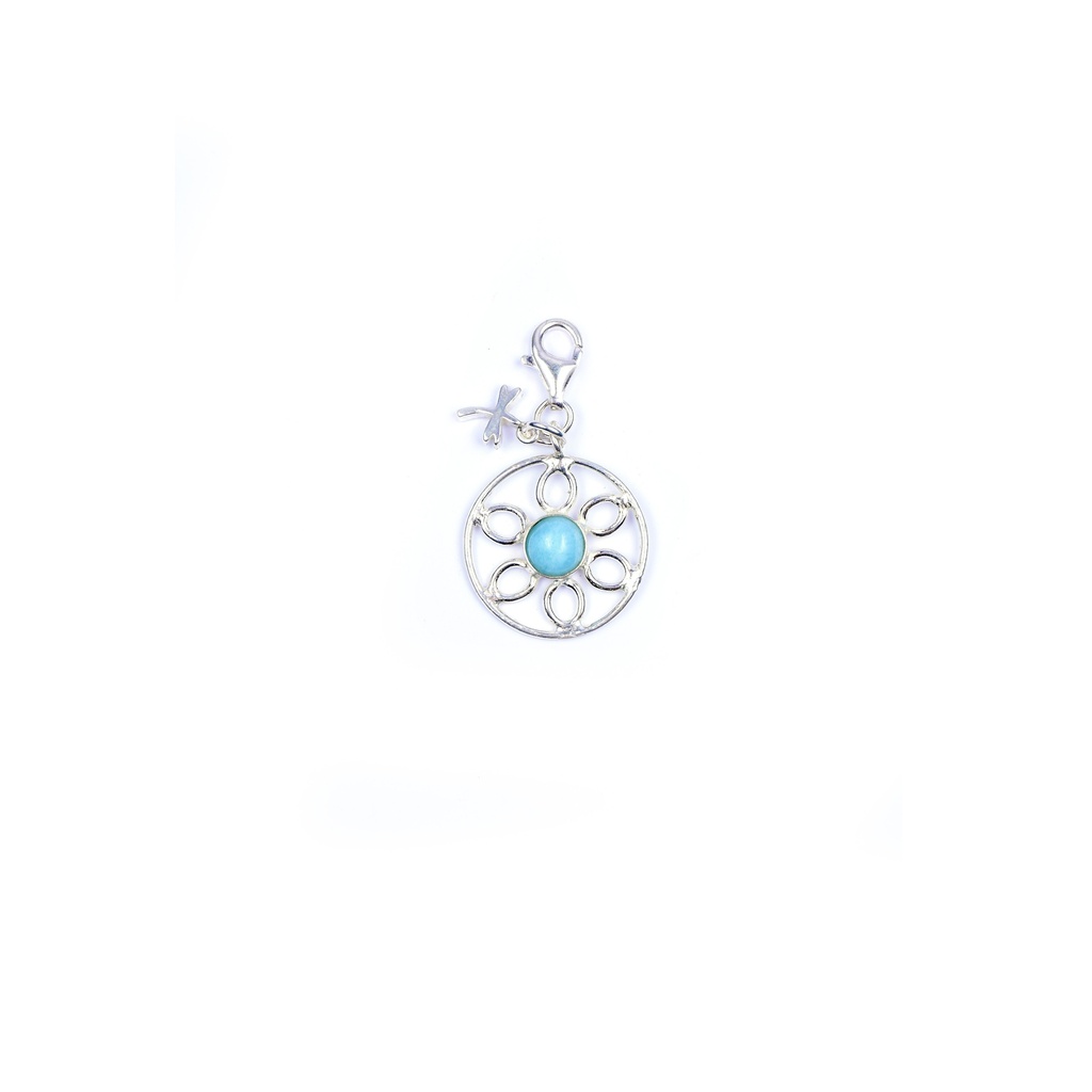 AUTO SILVER LARIMAR CHARM