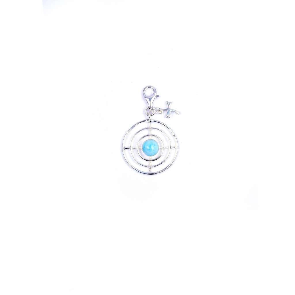 AUTO SILVER LARIMAR CHARM