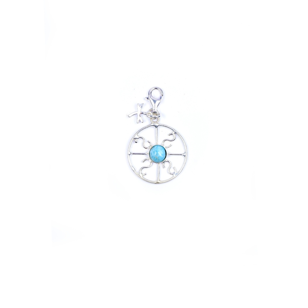 AUTO SILVER LARIMAR CHARM