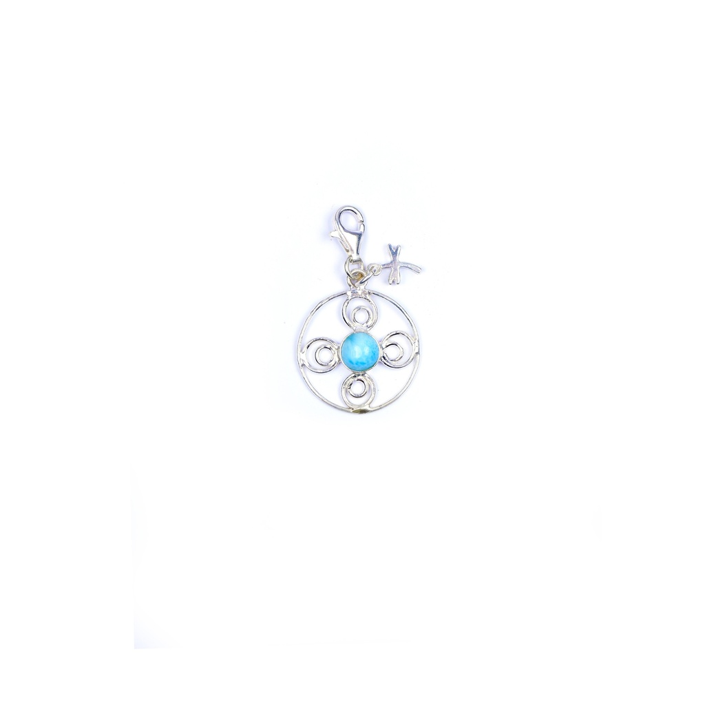 AUTO SILVER LARIMAR CHARM