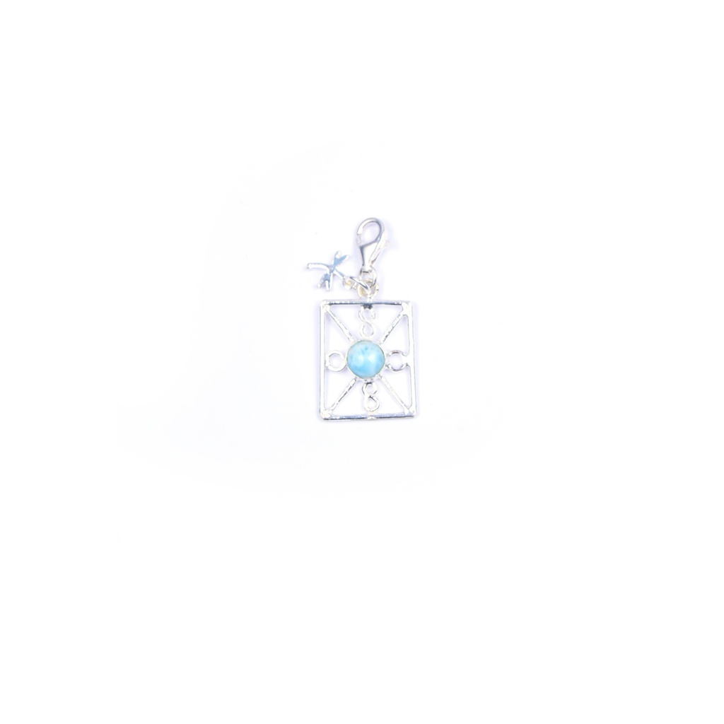 AUTO SILVER LARIMAR CHARM