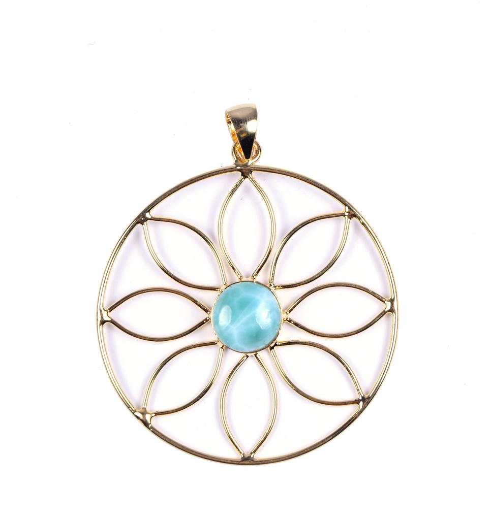 AUTO SILVER LARIMAR NECKLACE