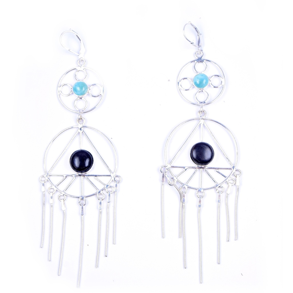 AUTO SILVER LARIMAR NECKLACE