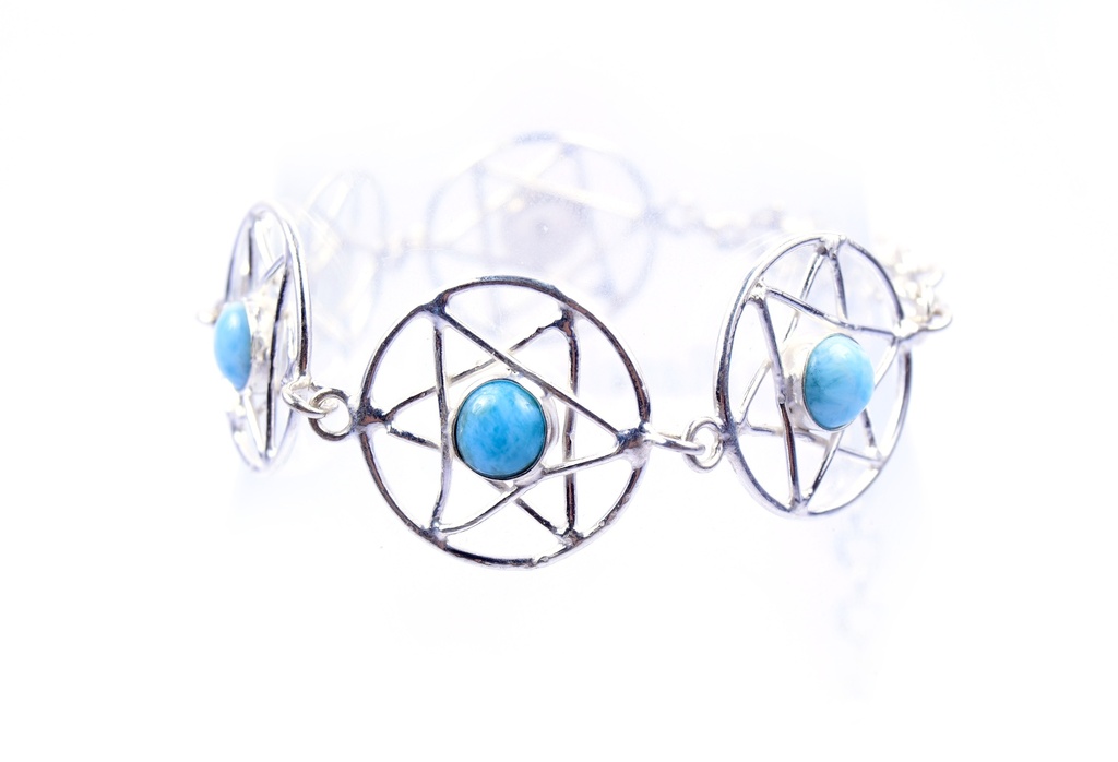 AUTO SILVER LARIMAR #1 BRACELET