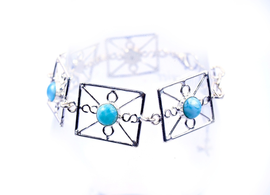 AUTO SILVER LARIMAR #1 BRACELET