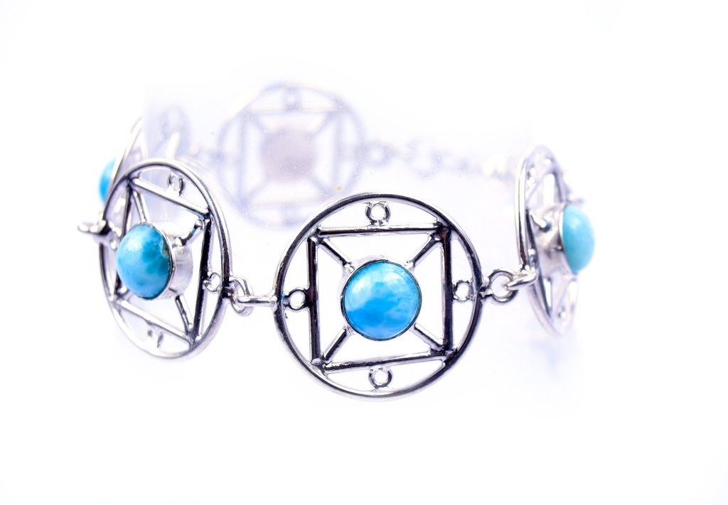 AUTO SILVER LARIMAR #1 BRACELET