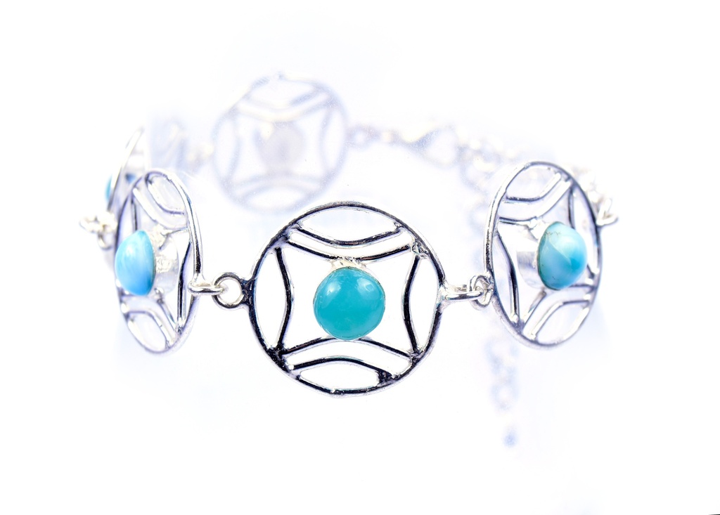 AUTO SILVER LARIMAR #1 BRACELET