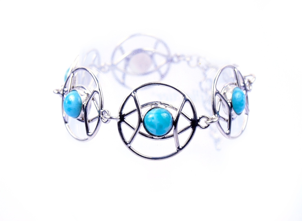 AUTO SILVER LARIMAR #1 BRACELET