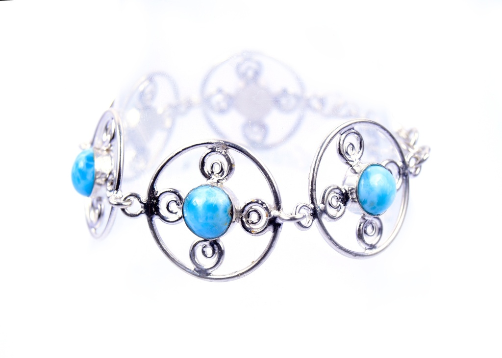 AUTO SILVER LARIMAR #1 BRACELET