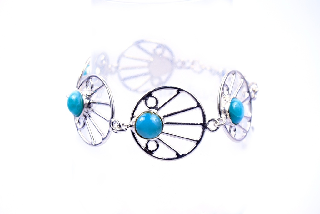 AUTO SILVER LARIMAR #1 BRACELET
