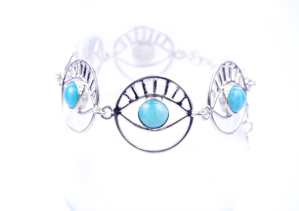 AUTO SILVER LARIMAR #1 BRACELET
