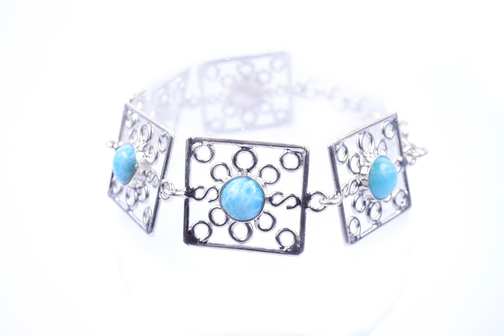 AUTO SILVER LARIMAR #1 BRACELET
